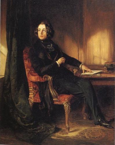 Maclise, Daniel Charles Dickens France oil painting art